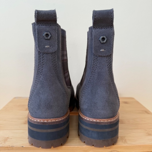 Timberland Gray Suede Chelsea Boots – Plaid Elastic - Picture 5 of 11